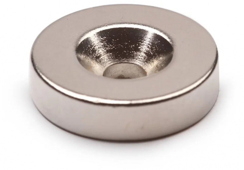 Неодимовый магнит кольцо со зенковкой